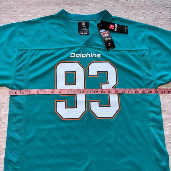 Miami‎ Dolphins Turquoise Jersey Suh #93 Youth XL - Picture 3 of 7